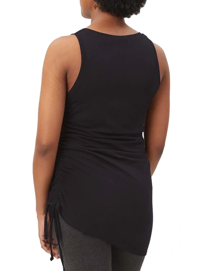 Shop Stowaway Collection Women's Asymmetric Maternity Tie Top In Black