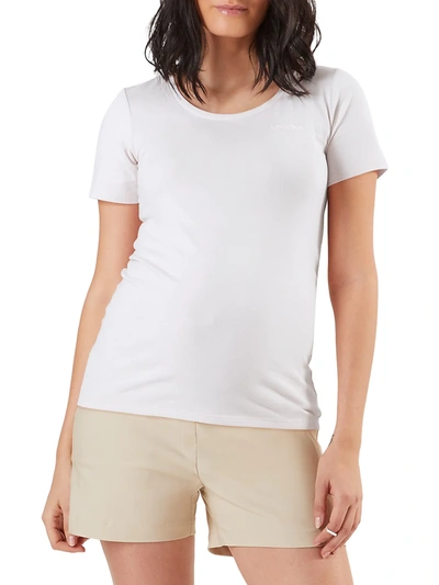 Shop Stowaway Collection Women's Mama Embroidered Maternity T-shirt In White