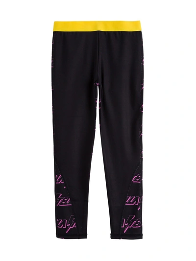 Shop Stella Mccartney Kids Lightning Logo Print Leggings In Black