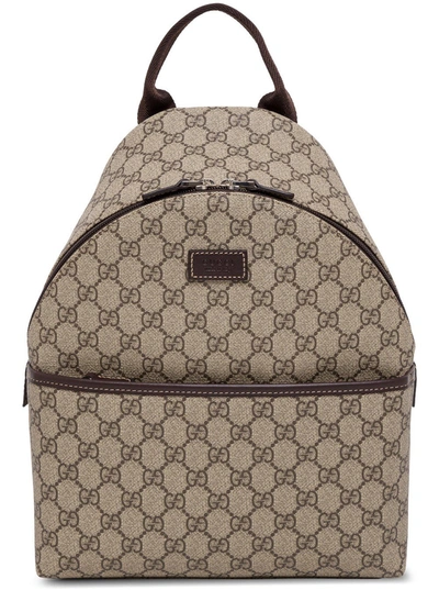 Shop Gucci Kids Gg Supreme Backpack In Beige