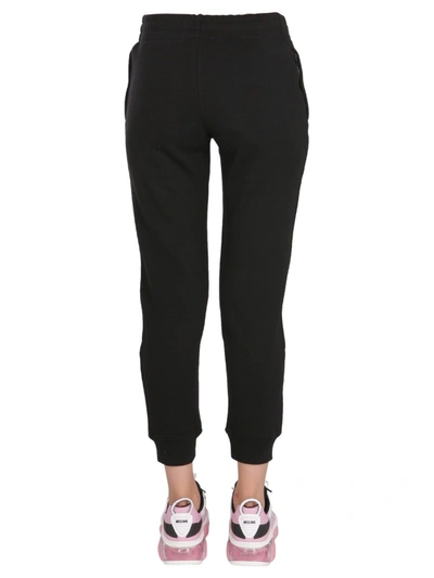 Shop Moschino Jogging Pants With Logo In Black