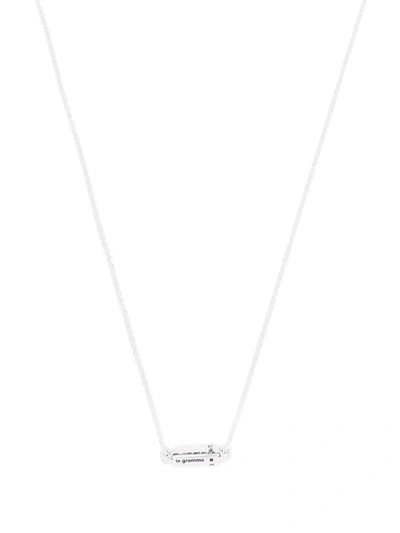 Shop Le Gramme Capsule Pendant Chain Necklace In 银色
