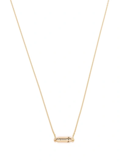 Shop Le Gramme 18kt Yellow Gold Polished Capsule Pendant Necklace In 金色