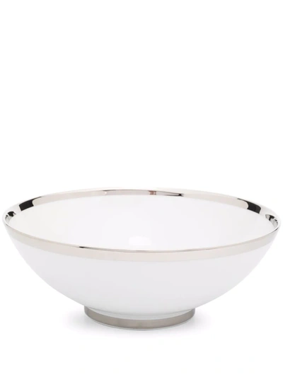 Shop Fürstenberg Treasure Platinum Large Bowl In 白色