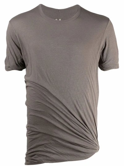 Shop Rick Owens Twisted-hem T-shirt In 灰色