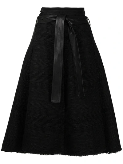 Shop Proenza Schouler Belted A-line Skirt In Schwarz