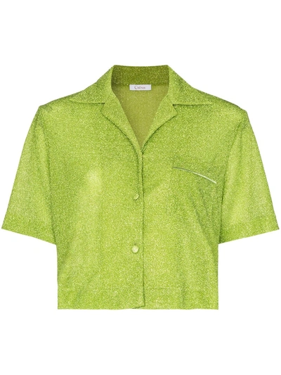 Shop Oseree Lumiere Bowling Shirt In Grün