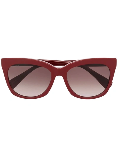 Shop Max Mara Cat Eye-frame Sunglasses In Rot