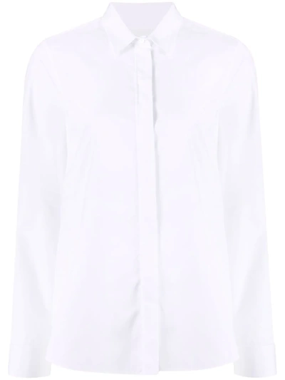 Shop Jil Sander Spread-collar Cotton Shirt In Weiss