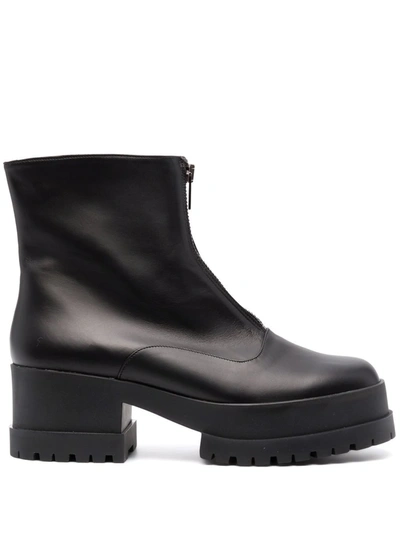 Shop Clergerie Wylla Leather Boots In Black