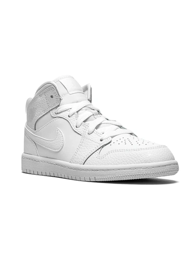 Shop Jordan 1 Mid "triple White" Sneakers
