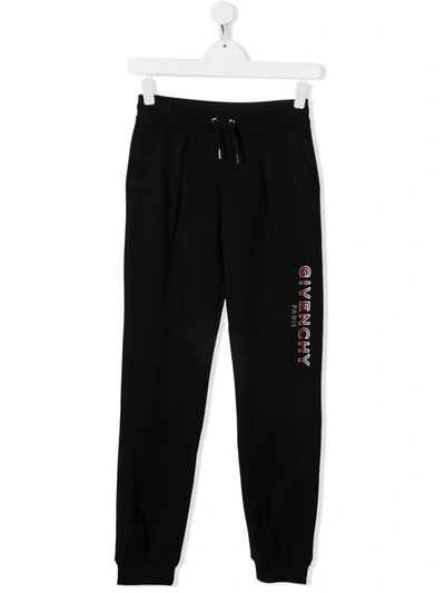 Shop Givenchy Logo-embroidered Track Pants In Black