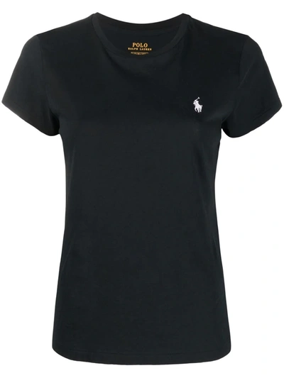 Shop Polo Ralph Lauren Polo Pony Cotton T-shirt In Black