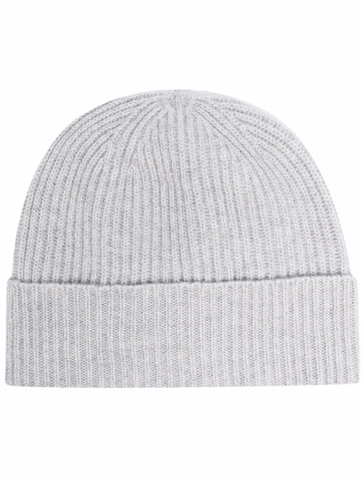 Shop Malo Ribbed-knit Beanie In Grey