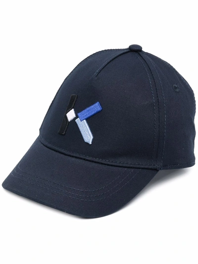 Shop Kenzo Embroidered Baseball Cap In Blue