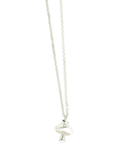 Ambush Mushroom Charm Pendant Necklace In Silver