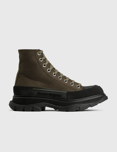 Shop Alexander Mcqueen Tread Slick Boot In Green