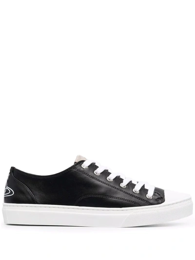 Shop Vivienne Westwood Plimsoll Low-top Sneakers In 黑色