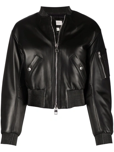 Shop Alexander Mcqueen Polished-finish Zip-fastening Jacket In 黑色