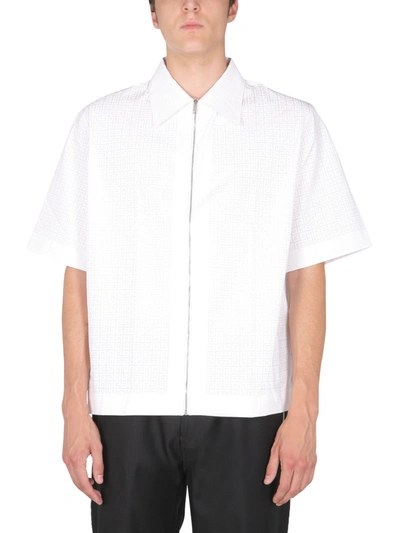 Shop Givenchy Shirt With Zip In White