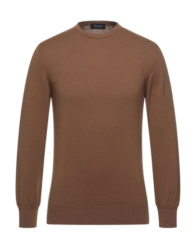 Shop Drumohr Man Sweater Brown Size 38 Wool, Cashmere