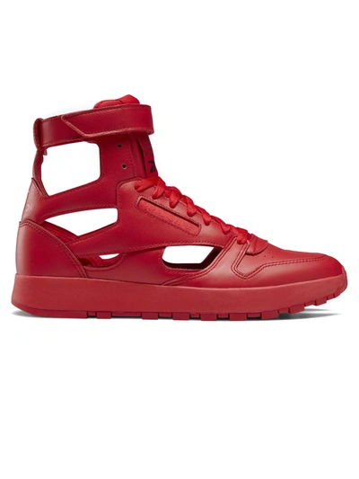 Shop Maison Margiela Red Mm X Reebok Sneakers In Rosso