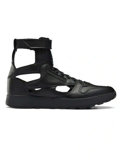 Shop Maison Margiela Black Mm X Reebok Sneakers In Nero