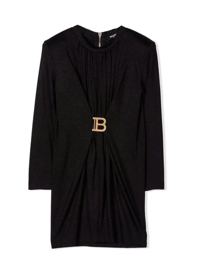 Shop Balmain Black Dress In Nero