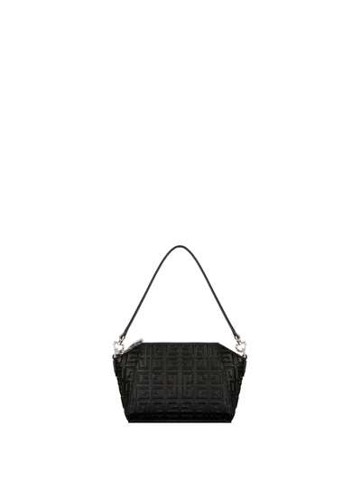 Shop Givenchy Antigona Crossbody Bag In Black Leather