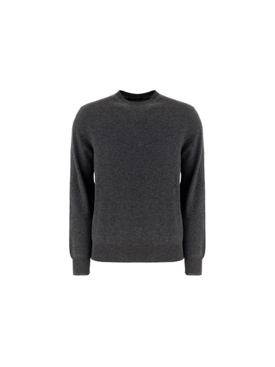 Shop Ermenegildo Zegna Sweater In Grigio Scuro Unito