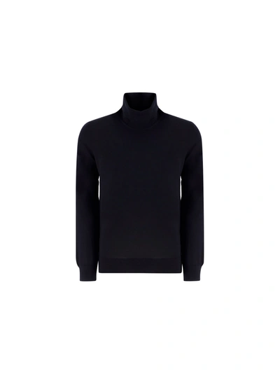 Shop Ermenegildo Zegna Turtleneck Sweater In Blue Navy Unito