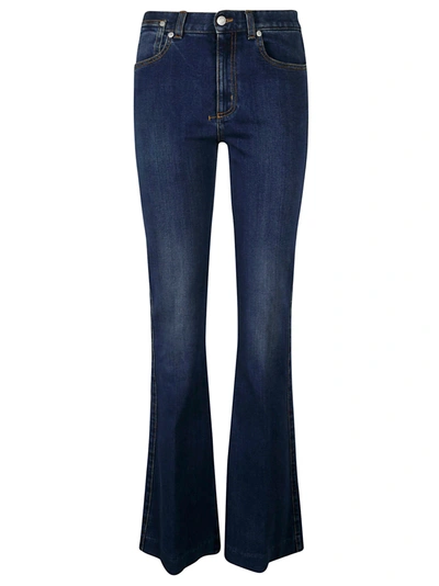 Shop Alexander Mcqueen High-waist Flared Jeans In Blu