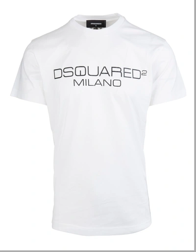Shop Dsquared2 Man White  Milano T- Shirt