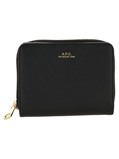Shop Apc A.p.c. Emmanuelle Compact Wallet In Black