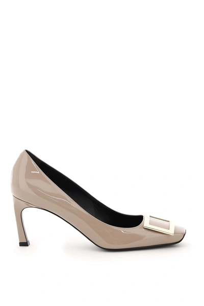 Shop Roger Vivier Trompette 45 Pumps In Daino (beige)