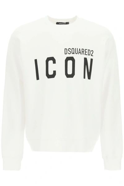 Shop Dsquared2 Icon Logo Sweatshirt In White (white)