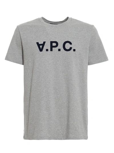 Shop Apc T-shirt Vpc Color H In Plb Heathered Light Grey