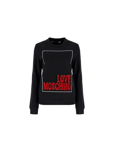 Shop Love Moschino Sweatshirt In Black