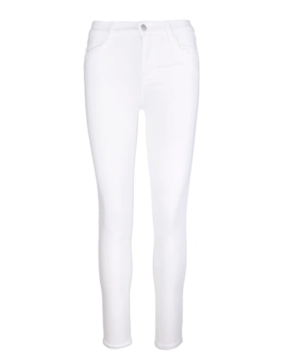Shop J Brand Woman White Alana High-rise Cropped Skinny Jeans