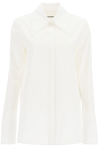 Shop Jil Sander Organic Cotton Shirt In White (white)