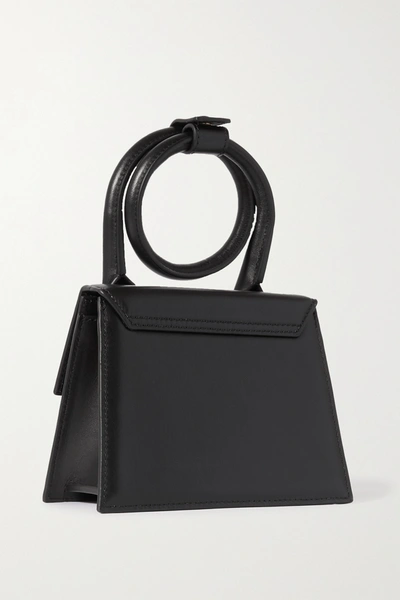 Shop Jacquemus Le Chiquito Noeud Small Leather Shoulder Bag In Black