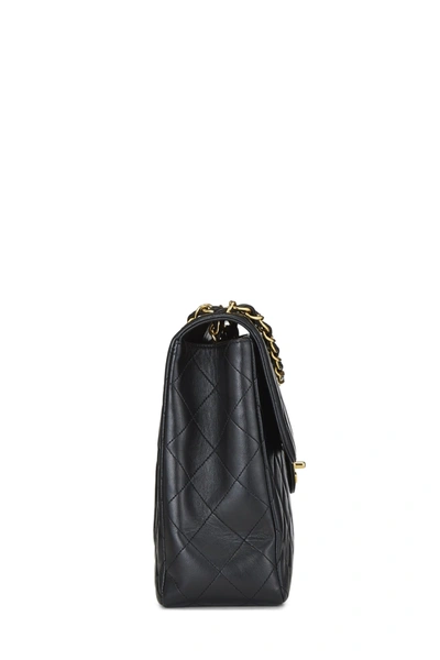 Pre-owned Chanel Black Quilted Lambskin Half Flap Jumbo