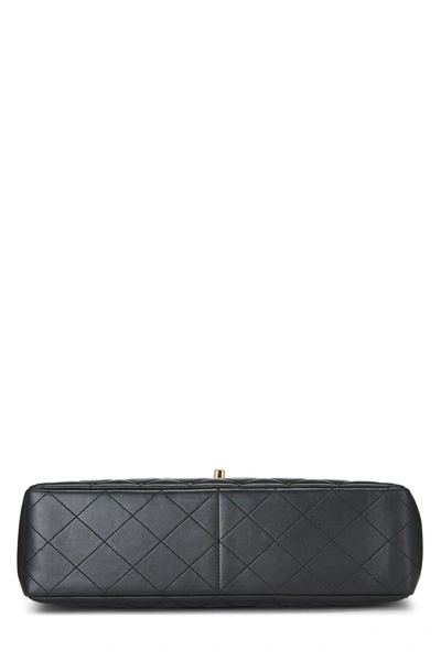 Pre-owned Chanel Black Quilted Lambskin Half Flap Jumbo