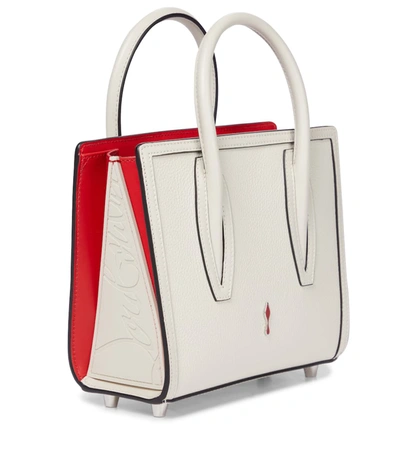 Shop Christian Louboutin Paloma S Mini Embellished Leather Tote In 金属感