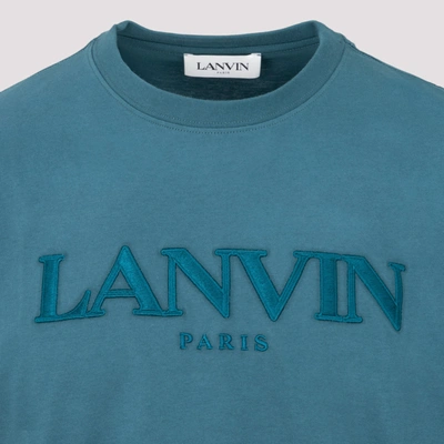 Shop Lanvin Cotton Regular T-shirt Tshirt In Green