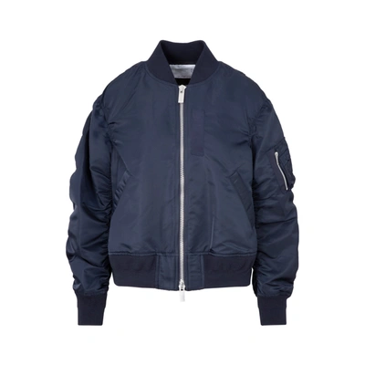 Shop Sacai Nylon Blouson Jacket In Blue