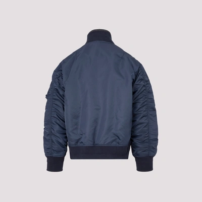 Shop Sacai Nylon Blouson Jacket In Blue