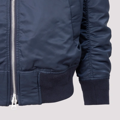 Shop Sacai Nylon Blouson Jacket In Blue