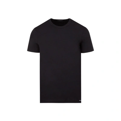 Shop Tom Ford Crew Neck T-shirt Tshirt In Black