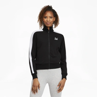Shop Puma Womens  Iconic T7 Track Jacket In Black/white